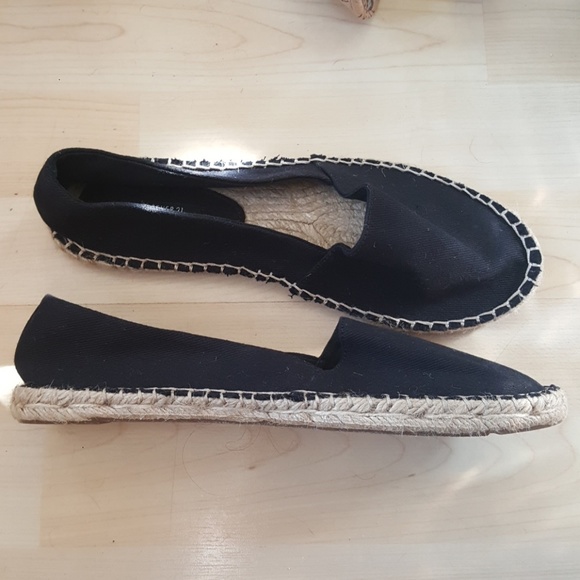 black slip on espadrilles